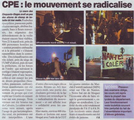 6 AVR NANT # CPE le mouvement se radicalise